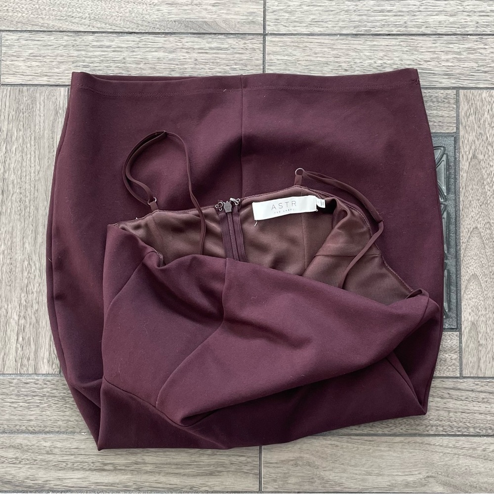 Astr Spaghetti Strap Brown Mini Dress - Picture 6 of 6